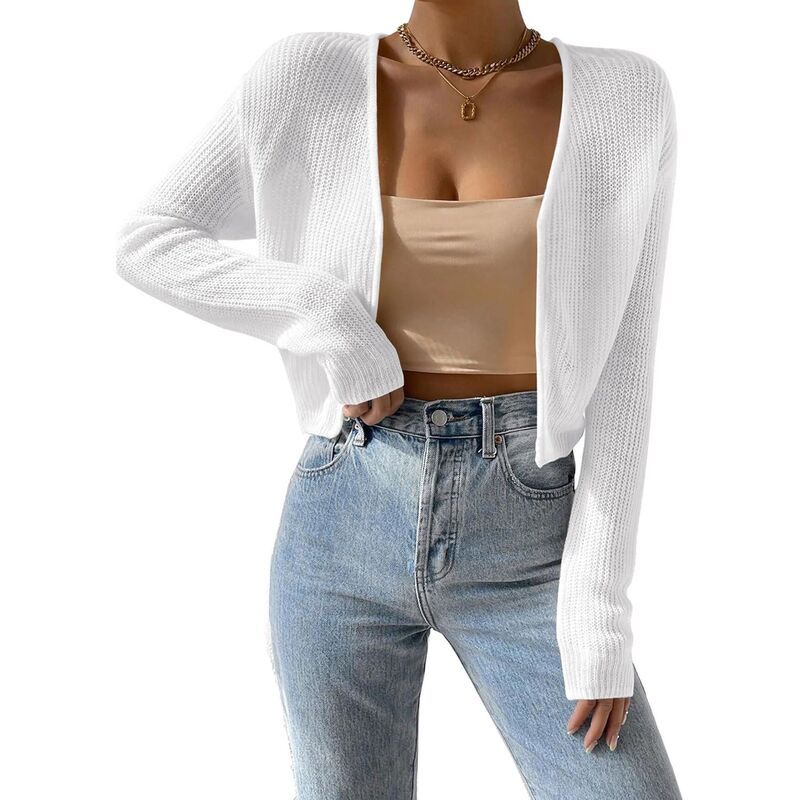 セオリア レディース アウター ニット・セーター カーディガン クロップド Seoria Womenscoop Neck Long Sleeve Button Front Cropped Cardig 8,266円