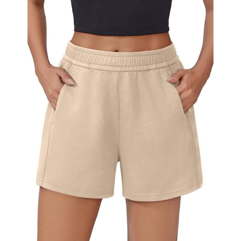 ピンスパーク レディース ボトムス ハーフパンツ・ショーツ ショートパンツ Pinspark Womensoft Casual High Waisted Sweat Shorts Drawstring 8,736円