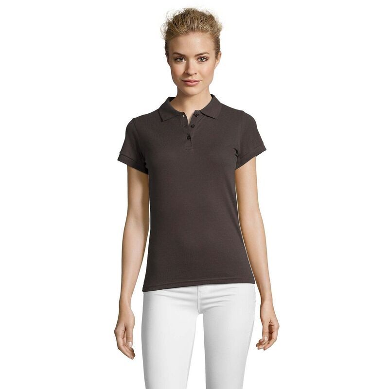 ソルズ レディース トップス Tシャツ ポロシャツ SOLS WomensLadies Perfect Pique Short Sleeve Polo Shirt Dark Gray グレー