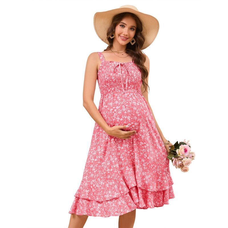 コジョイン レディース トップス ワンピース フラワー柄 ノースリーブ マタニティ フラワー Kojooin Womens Maternity Dressleeveless Floral Tank S