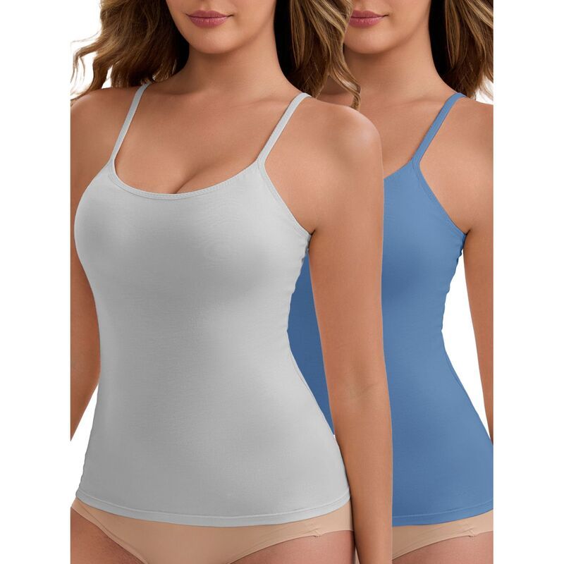 インスパイア シック レディース トップス Tシャツ INSPIRE CHIC Womens Modal Adjustable Spaghetti Straps Padded Tank Top Rou