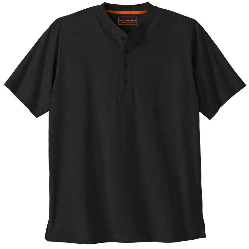 ボルダークリーク レディース トップス Tシャツ トール 半袖 Boulder Creek By Kingsize Mens Big Tall Heavyweight Shortsleeve Henl