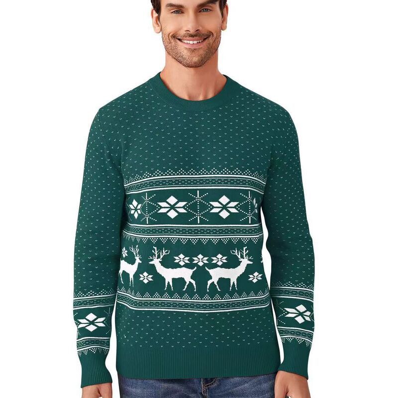 クリアフラワー レディース アウター ニット・セーター クルーネック ClearFlower Christmasweater Pullovereindeer Ugly Long Sleeves Cre