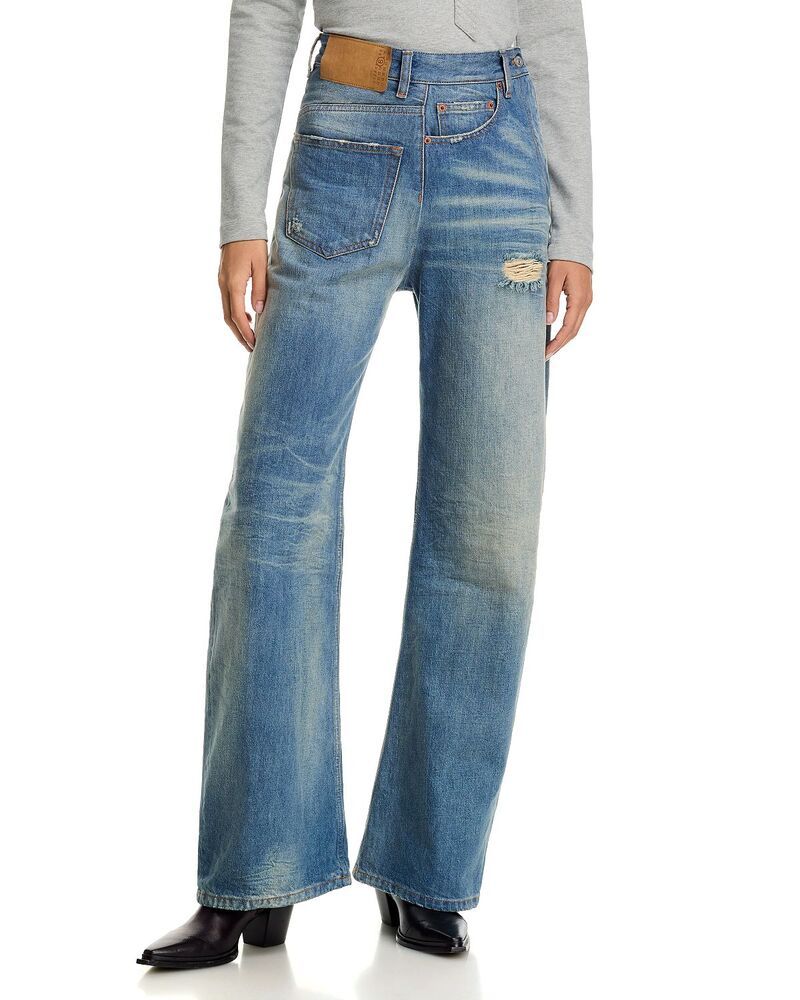 マルタンマルジェラ レディース ボトムス デニムパンツ ジーンズ MM6 Maison Margiela Jeans in Medium Blue ブルー