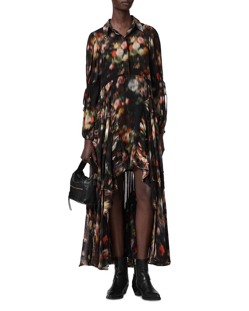 オールセインツ レディース トップス シャツ ALLSAINTS Maria Shirt Dress Hazed Black ブラック
