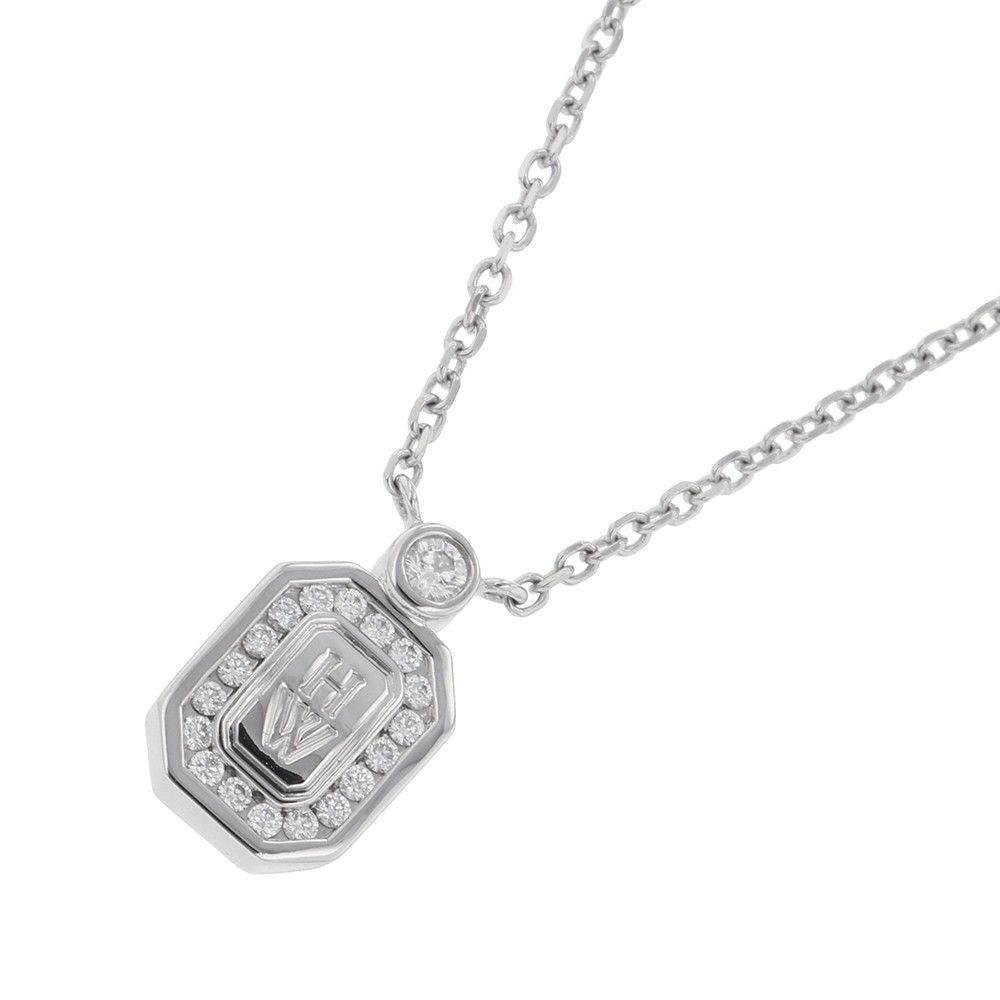 ハリーウィンストン ネックレス HW ロゴ ペンダント ダイヤモンド 19P 計0.12ct Pt950プラチナ PEDPRD16HWL 231,930円