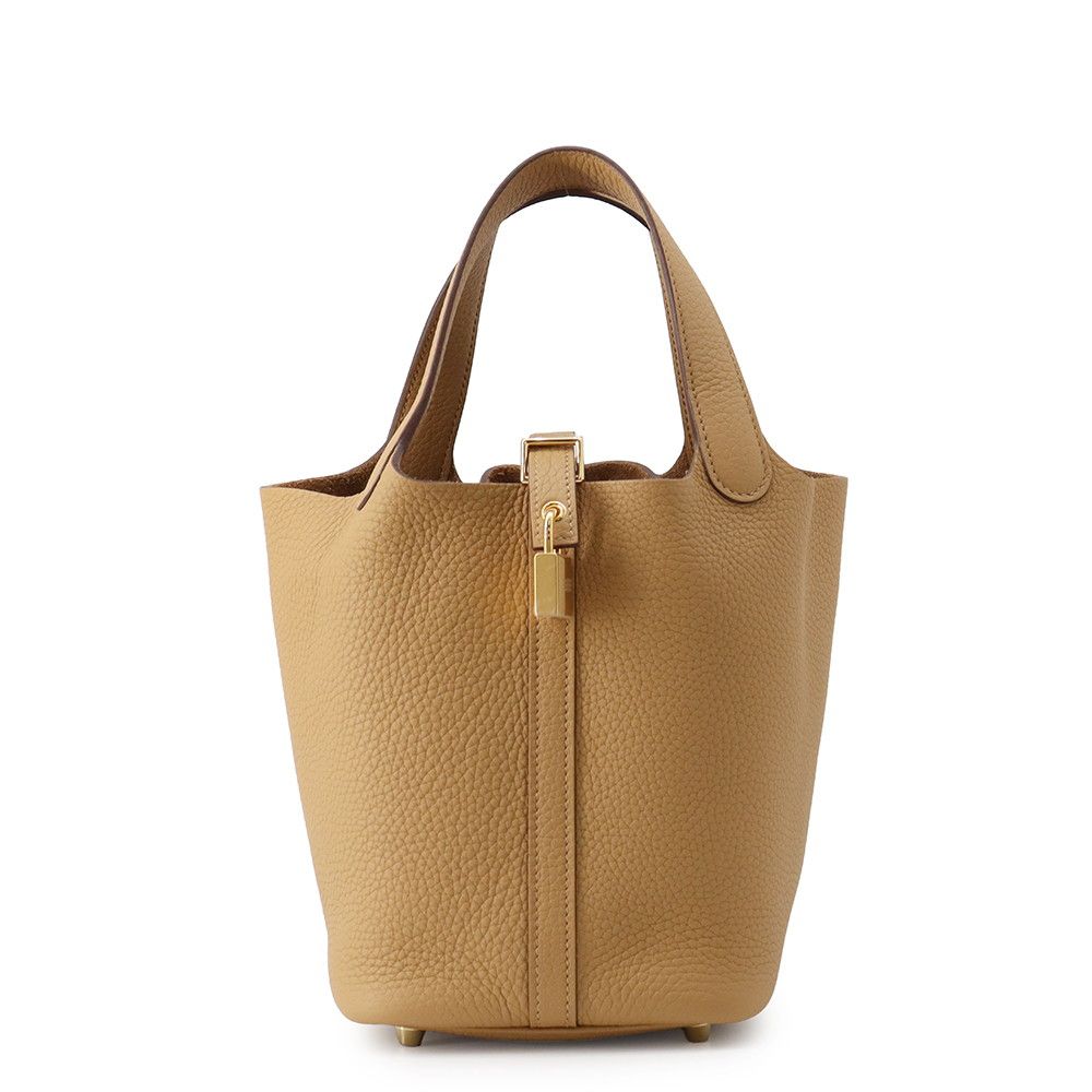 エルメス ハンドバッグ ピコタンロックPM ビスキュイ/ゴールド金具 トリヨンクレマンス W刻印 HERMES