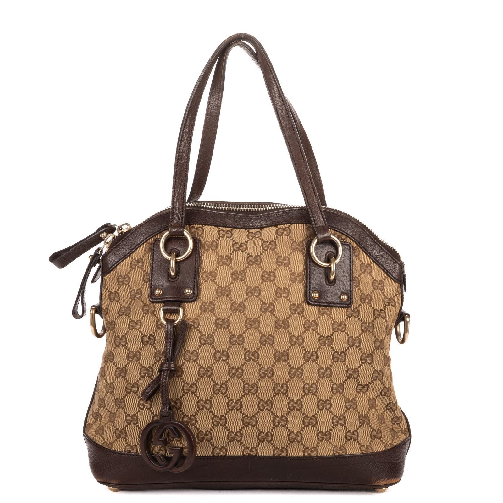 [中古] GUCCI グッチCharm Dome Toteベージュ/ダークブラウンGGキャンバスAB 50,460円