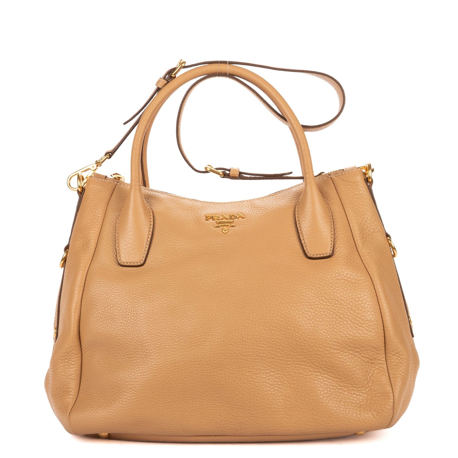 [中古] PRADA プラダ2ウェイ トートベージュヴィテロ ダイノA