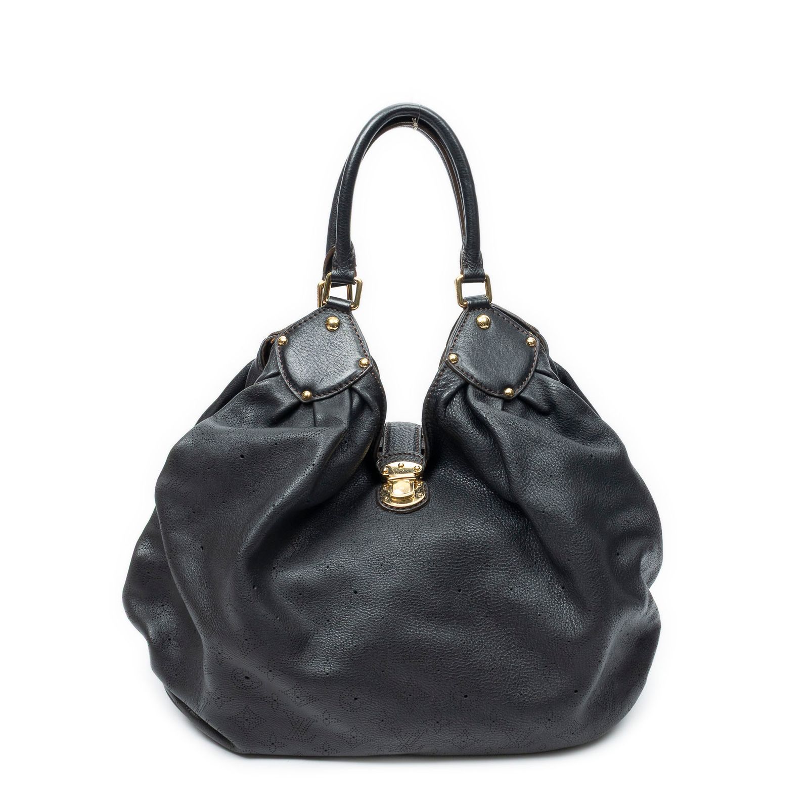 [中古] LOUIS VUITTON ルイヴィトンXL ホーボー黒マヒナレザーA
