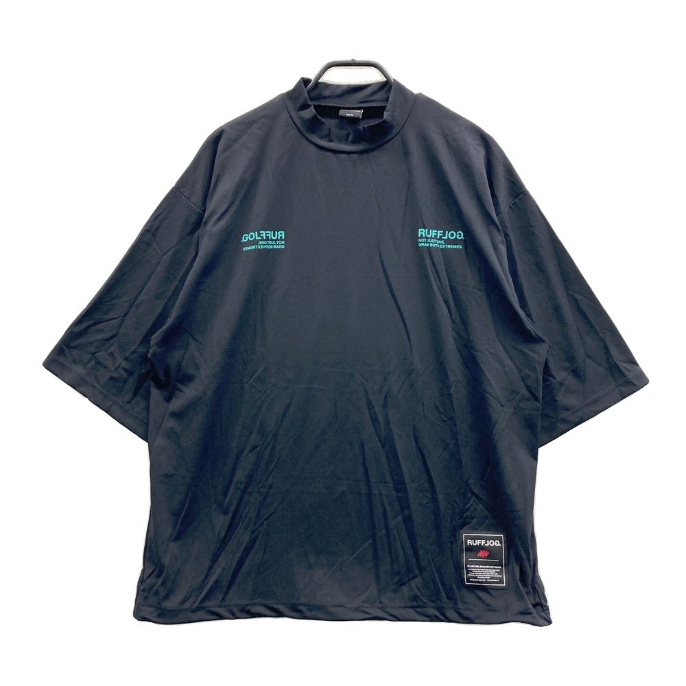 サイズ：XL RUFFLOG ラフロッグ 2026年モデル モックネック半袖Tシャツ ブラック系 [240101736751] ゴルフウェア メンズ ストスト