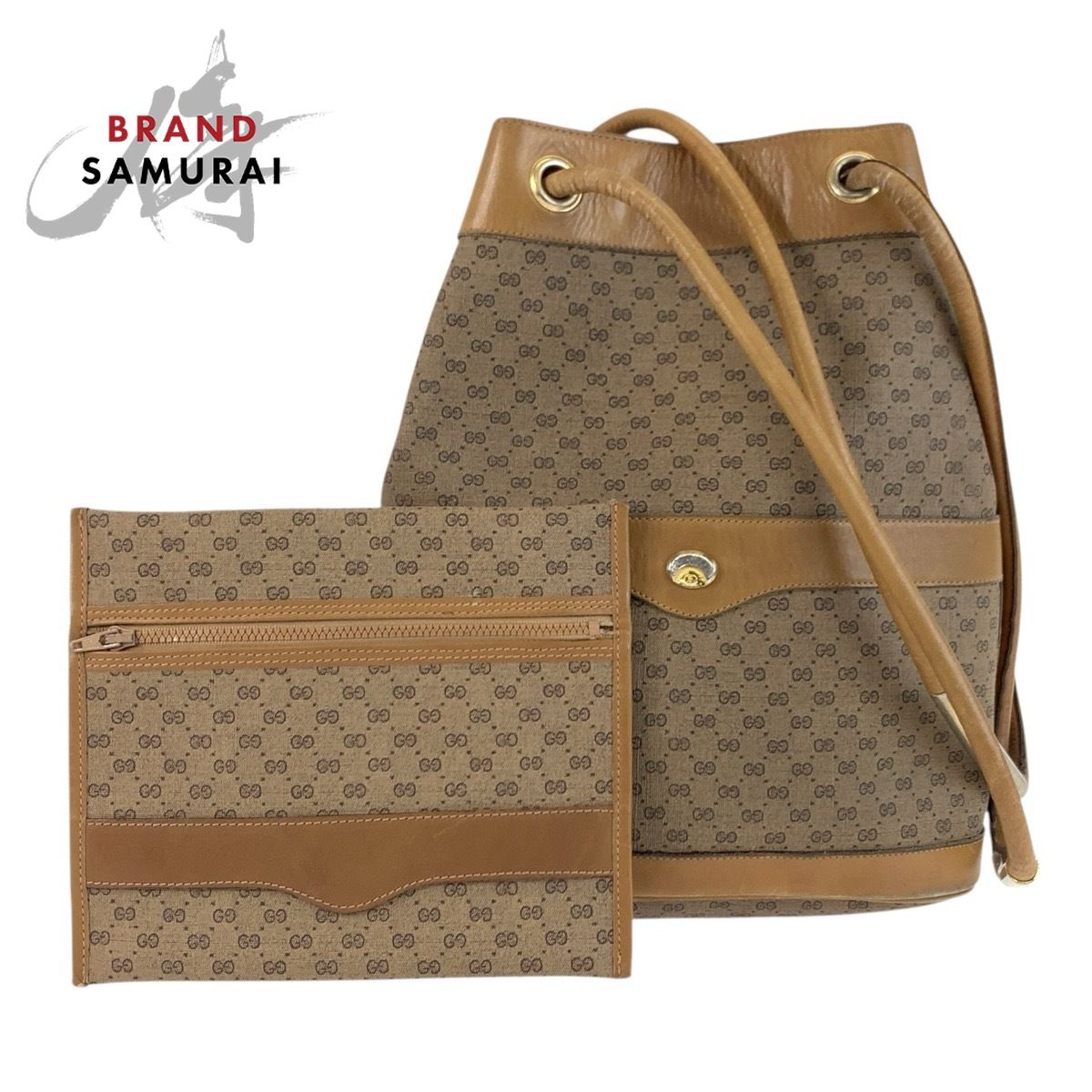 GUCCI グッチ ヴィンテージ マイクロGG ベージュ ブラウン GGスプリームキャンバス 001 20 3753 ショルダーバッグ レディース 603413【中古】 15,746円