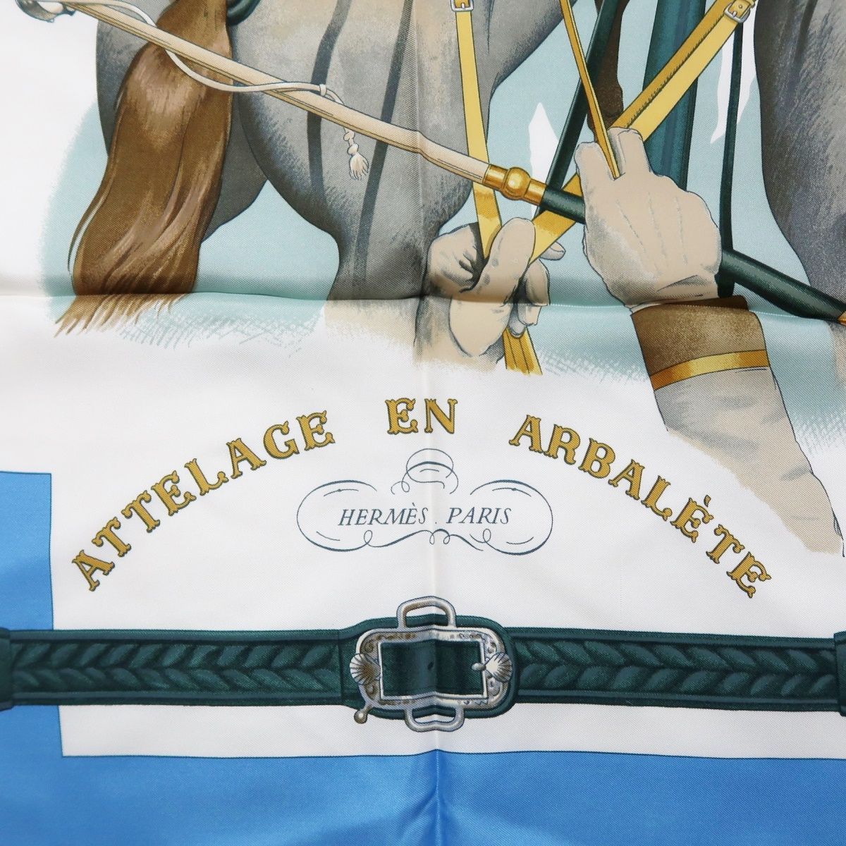 新品同様・未使用】HERMES エルメス スカーフ カレ90【ATTELAGE EN