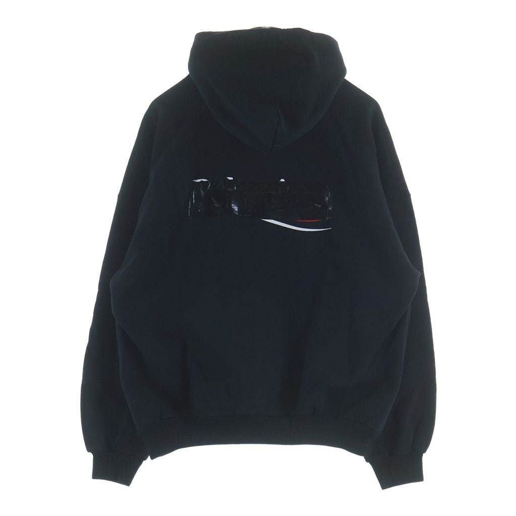 BALENCIAGA (バレンシアガ) ブランドロゴデザイン フーデッド プルオーバー スウェット パーカー ブラック 739024 TQVA8