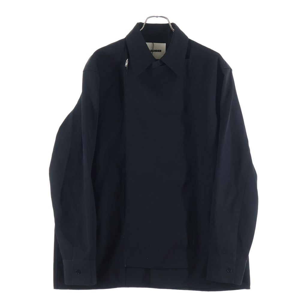 JIL SANDER NAVY (ジルサンダーネイビー) 22AW オフセンター ジップアップ ウール 長袖シャツ ジャケット ブラック J21DL0011 J40002 29,244円