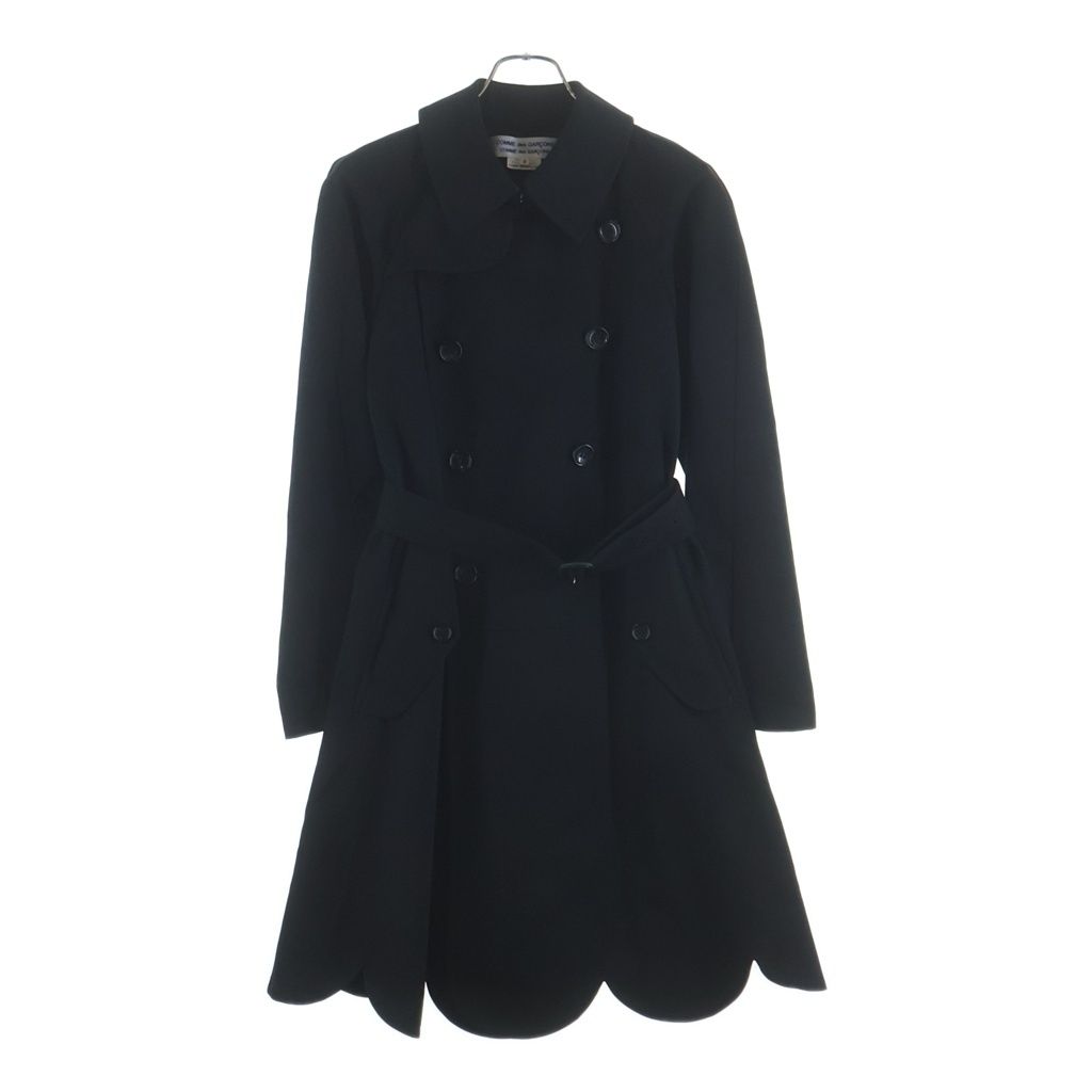 COMME des GARCONS COMME des GARCONS (コムデギャルソンコムデギャルソン) ウールギャバ スカラップ トレンチコート ブラック レディース RU-C019 AD2008 10,359円