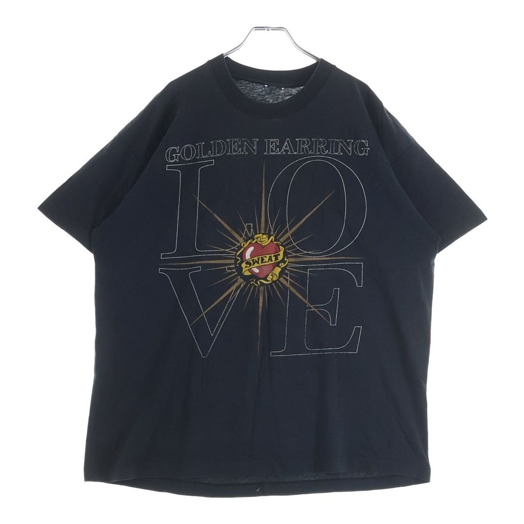 VINTAGE (ヴィンテージ) 90s GOLDEN EARRING LOVE ゴールデンイヤリング バンド 半袖Tシャツ カットソー ブラック