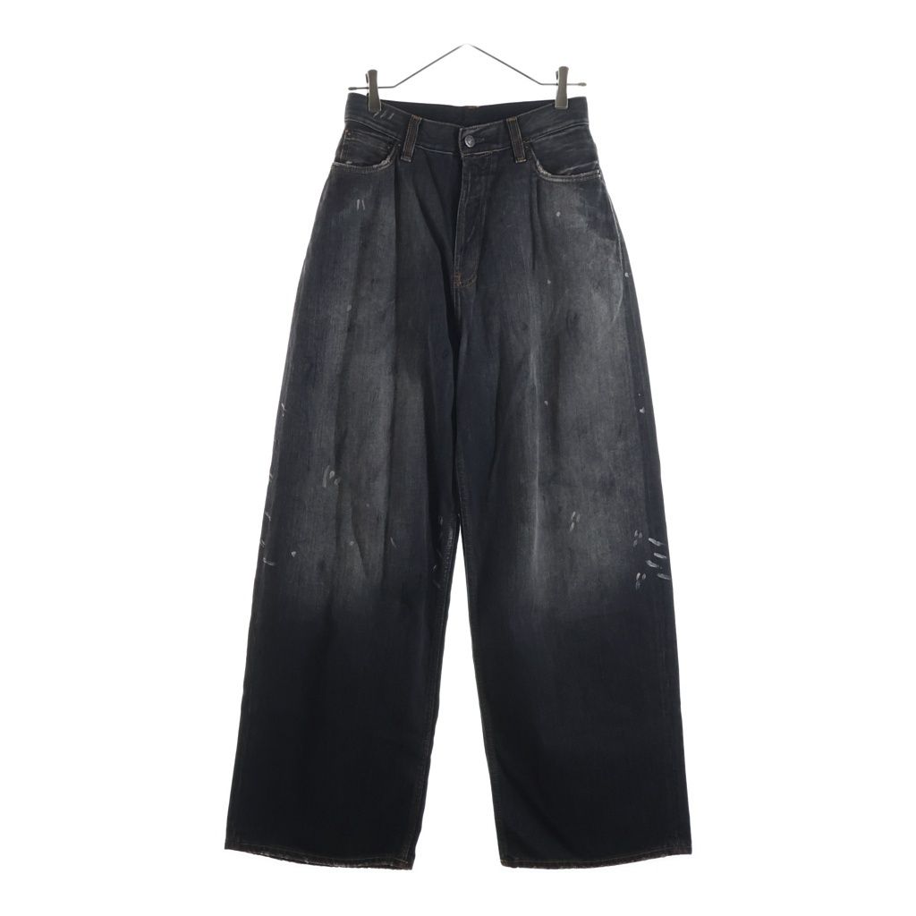 Acne Studios (アクネ ストゥディオズ) 2023 U Black Trafalgar C00089 ウォッシュド加工 ルーズフィットジーンズ デニムパンツ ブラック