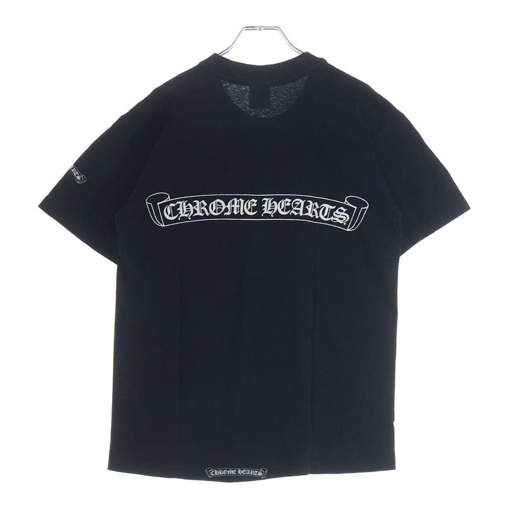 CHROME HEARTS (クロムハーツ) 90s OLD CH T-SHIRT anvilタグ スクロールラベルプリント半袖Tシャツ カットソー ブラック