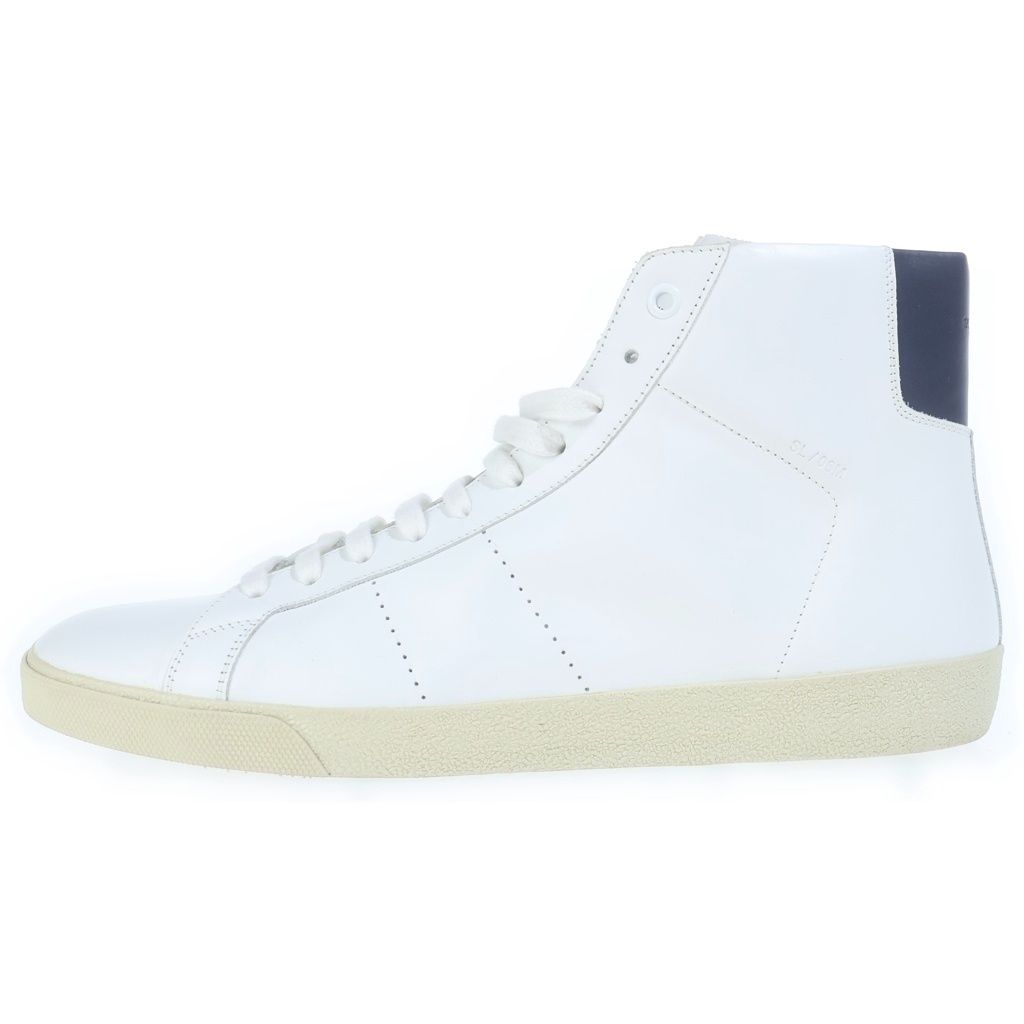 SAINT LAURENT PARIS (Saint Laurent Paris) WHAITE COURT HIGH SNEAKERS 330276 LEATHER HIGH TOP SNEAKERS WHITE
