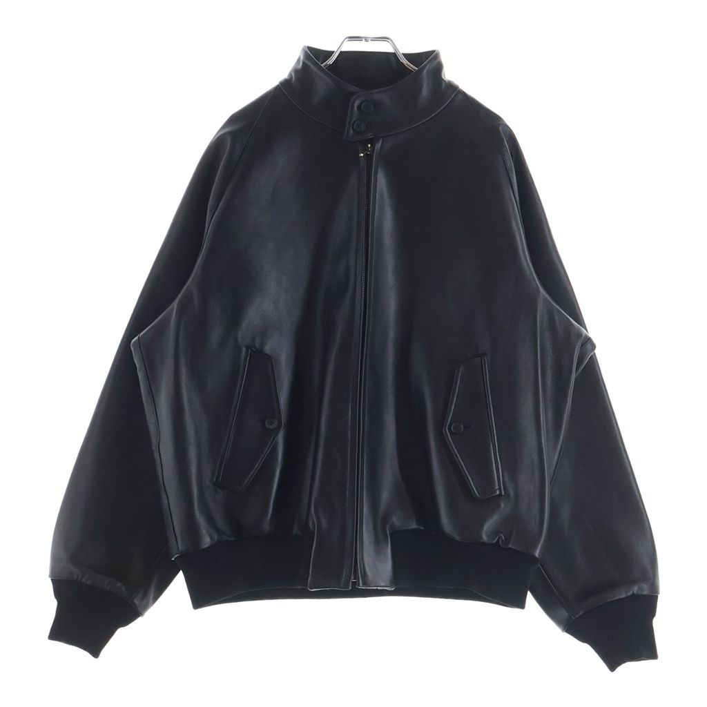 A.PRESSE アプレッセ Leather Harrington Jacket レザー ハリントン ジャケット アウター BSMA6-25AAP0105 ブラック A.PRESSE (アプレッセ) Leather Harrington Jacket レザー ハリントン