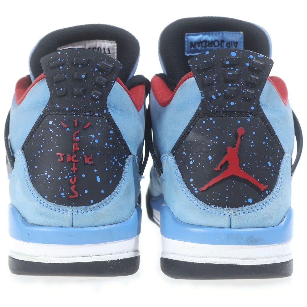 NIKE ナイキ ×TRAVIS SCOTT AIR JORDAN 4 RETRO CACTUS JACK トラヴィススコット エアジョーダン ハイカットスニーカー ブルー US9.5/27.5cm 308497-406 NIKE (ナイキ) ×TRAVIS SCOTT AIR JORDAN 4 RETRO CACTUS JACK