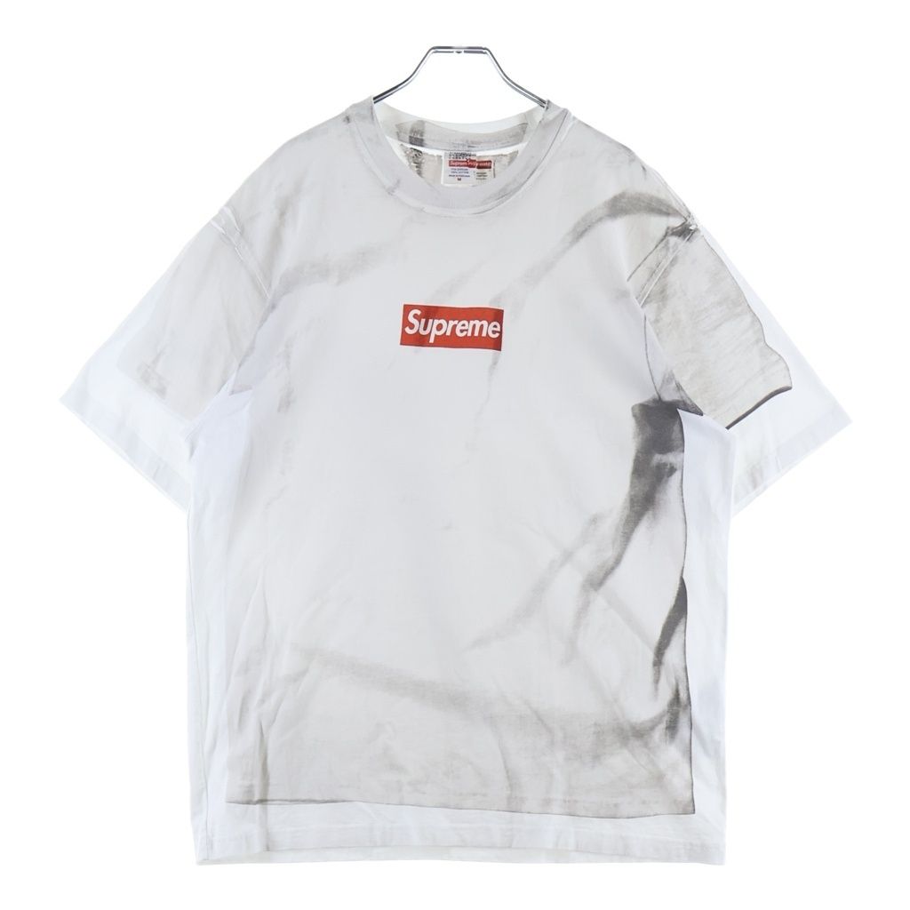 SUPREME (シュプリーム) 24SS ×MM6 Maison Margieria Box Logo Tee メゾンマルジェラ ボックス ロゴ クルーネック 半袖Tシャツ カットソー ホワイト SS24KN49