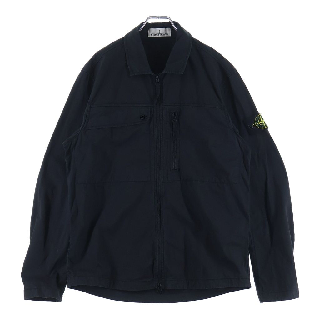 STONE ISLAND (ストーンアイランド) OVERSHIRT オーバーシルエット ロゴパッチ ジップアップジャケット ブラック 801510210 23,793円