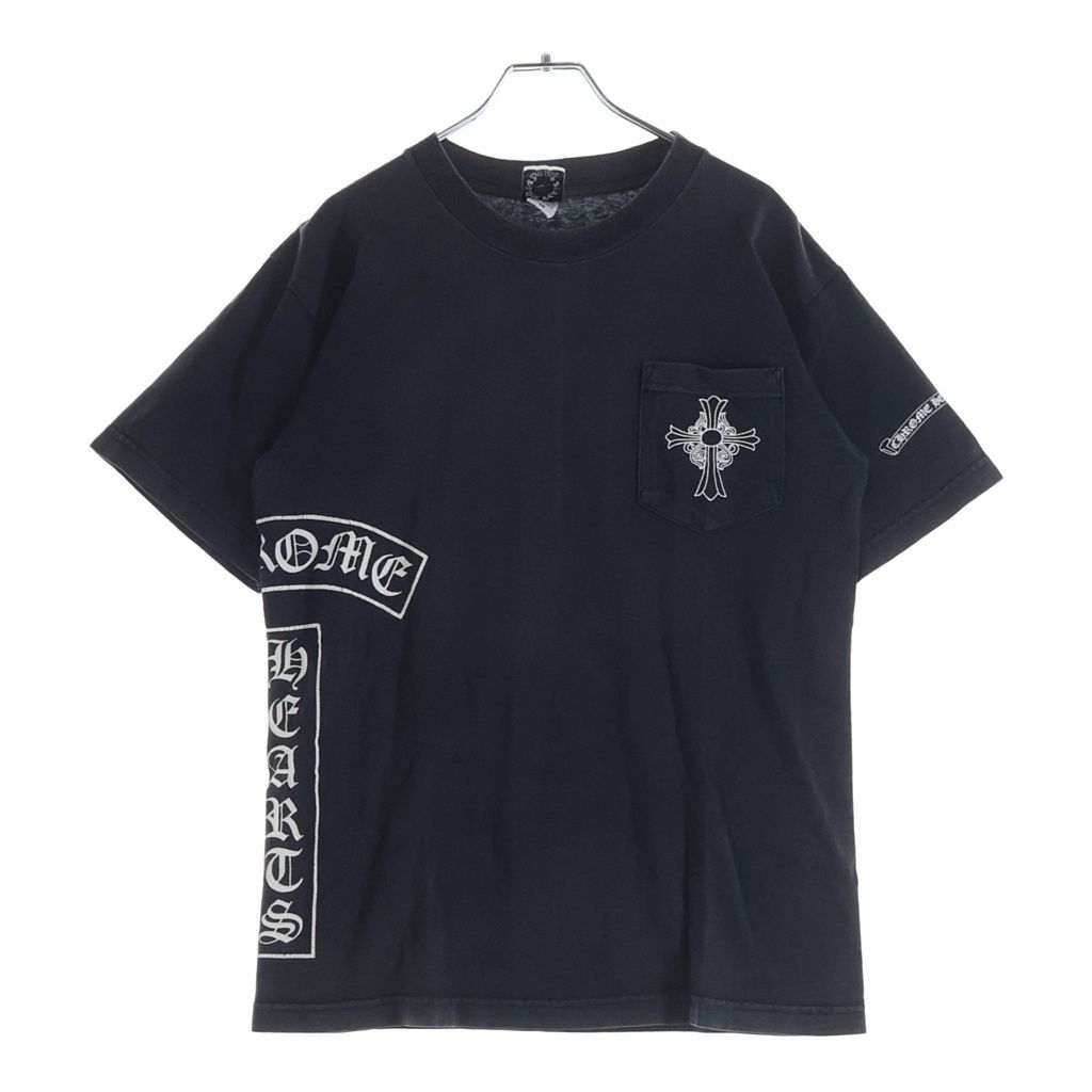 CHROME HEARTS (クロムハーツ) OLD CH CRS T-BAR TEE オールド CHクロス ティーバー 両面プリント 半袖Tシャツ カットソー ブラック 72,600円