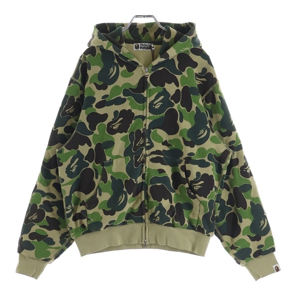 A BATHING APE (アベイシングエイプ) CAMO HEAVY WASH ZIP HOODIE カモ ヘビー ウォッシュ ジップフーディー グリーン/ブラウン 001ZPM301308M