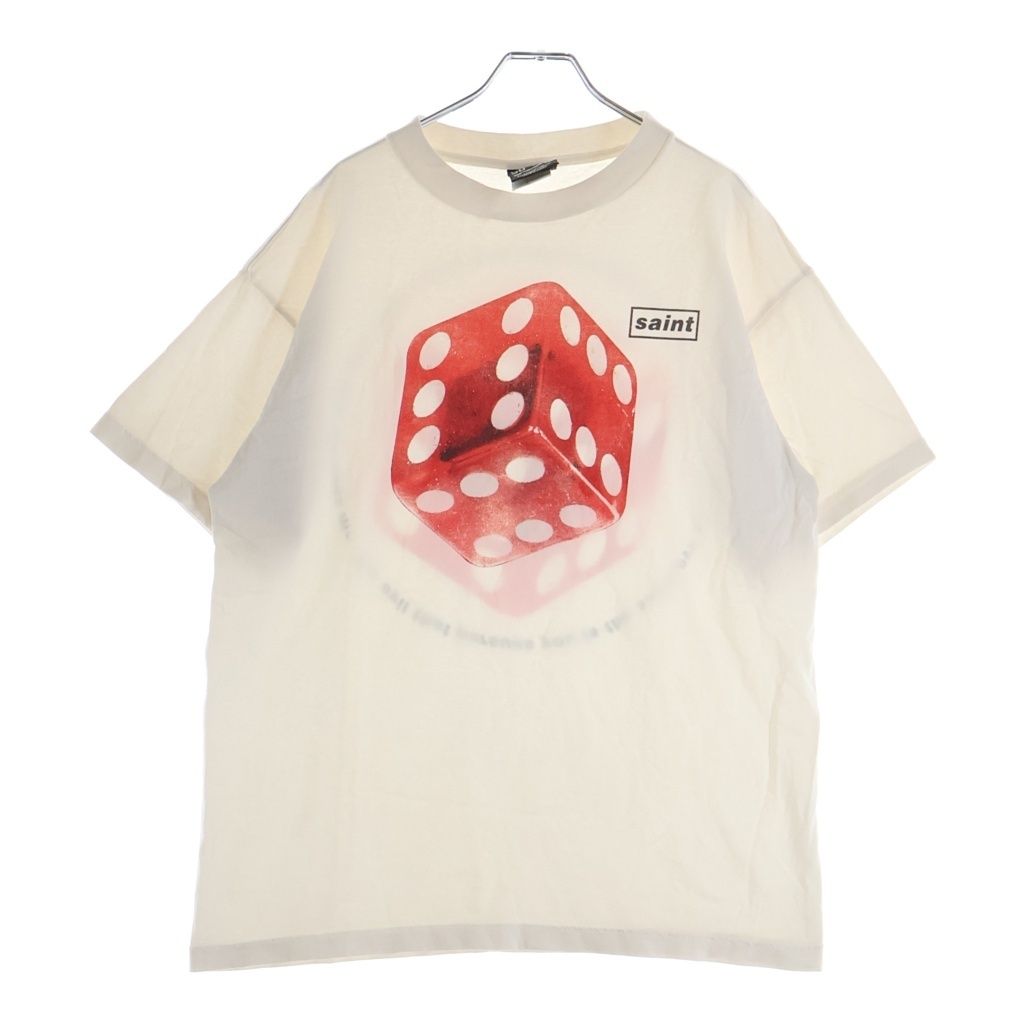 SAINT MICHAEL (セントマイケル) 23SS DICE TEE ダイスTシャツ 半袖カットソー Tシャツ サイコロ ホワイト SM-S23-0000-014