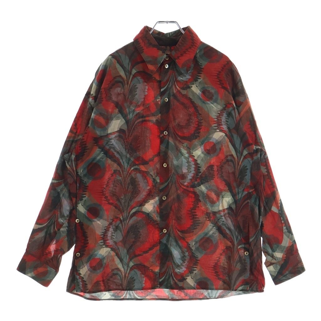 LEMAIRE (ルメール) 22AW REGULAR COLLAR TWISTED SHIRT レギュラーカラー 総柄 ツイステッド長袖シャツ レッド SH305 LF855 17,013円
