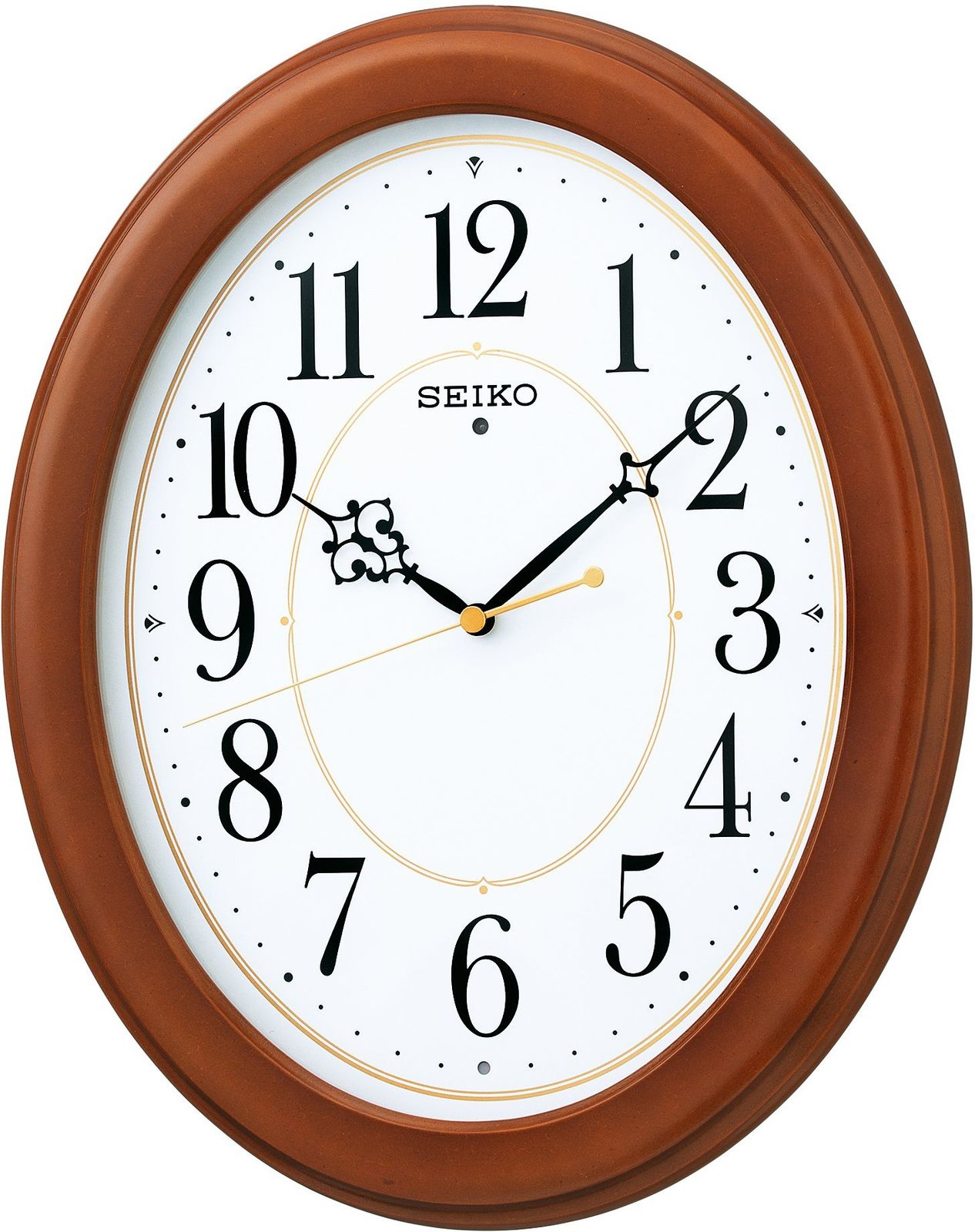 セイコークロック(Seiko Clock) セイコー クロック 掛け時計 電波 アナログ 楕円型 木枠 茶 木地 KX390B 国内発送 8,820円