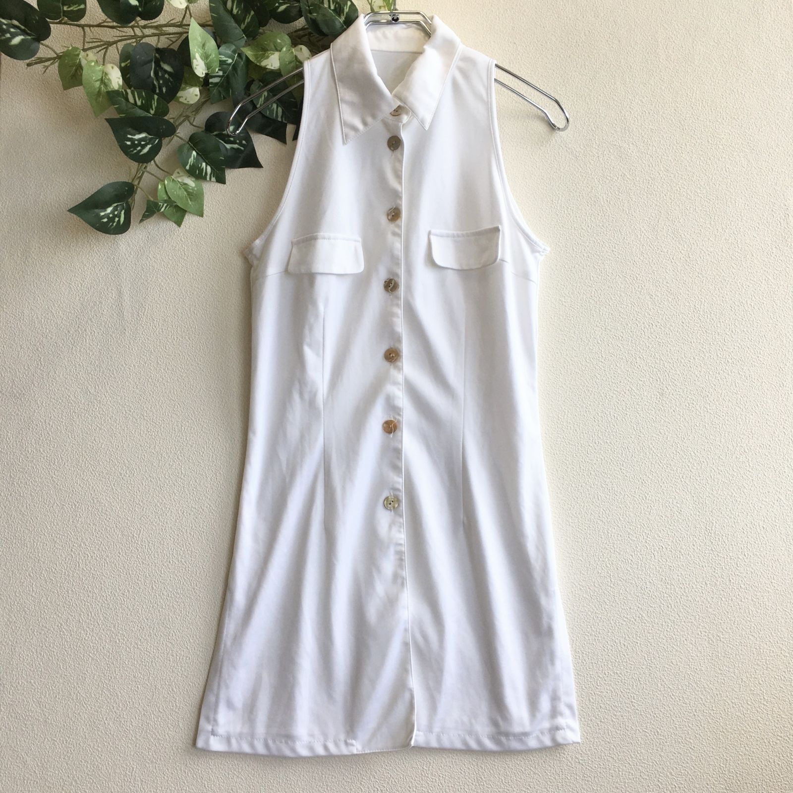 美品✨ アルバローザ ALBA ROSA シャツ ワンピース ホワイト 
