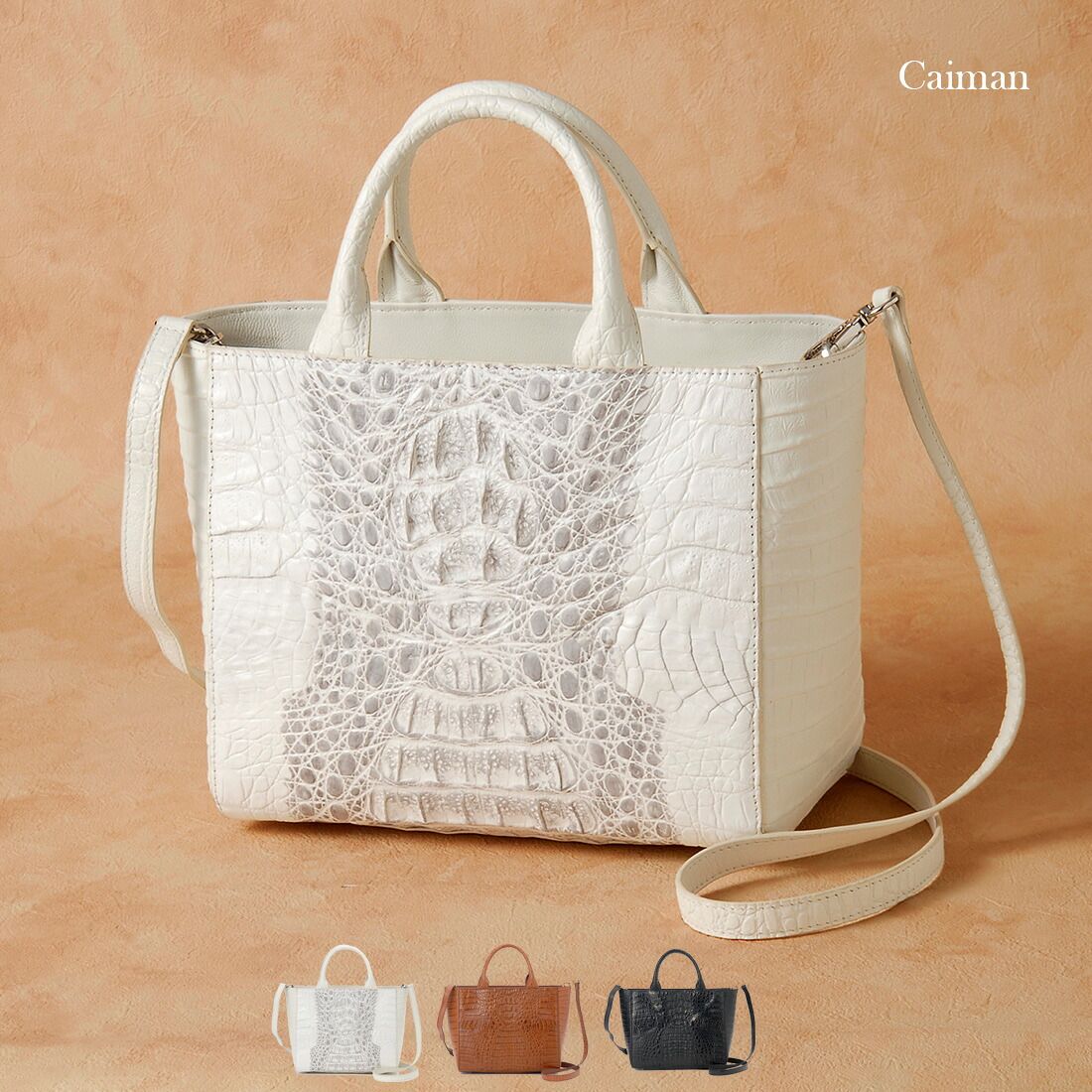 カイマン ワニ革 ハンドバッグ レディース RODANIA ロダニア CJN6126 24,585円
