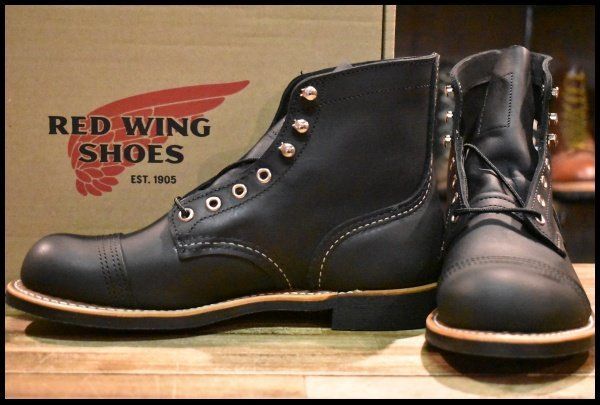 【7D 箱付 未使用 24年】レッドウィング 8084 アイアンレンジャー ブラック ハーネス 黒 キャップトゥ ブーツ redwing HOPESMORE【GE200】