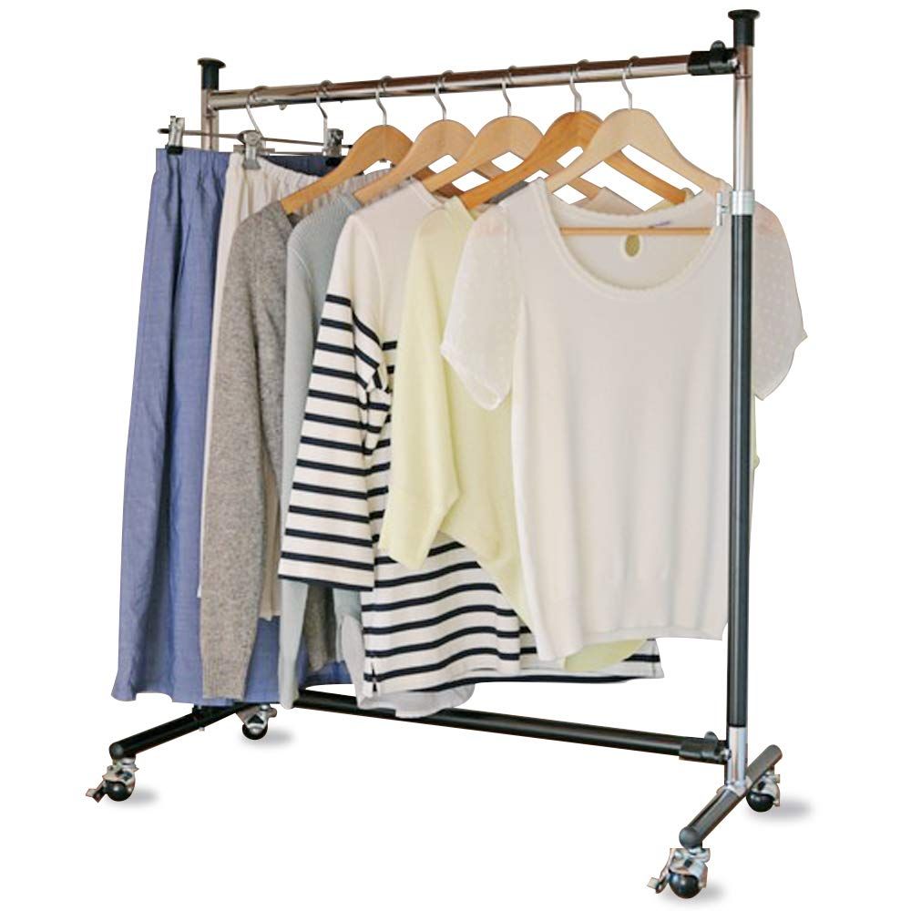 アイリスプラザ(IRIS PLAZA) 業務用 パイプハンガー ハンガーラック 押入れ 1連 耐荷重50kg 屋内 ブラックｍａ