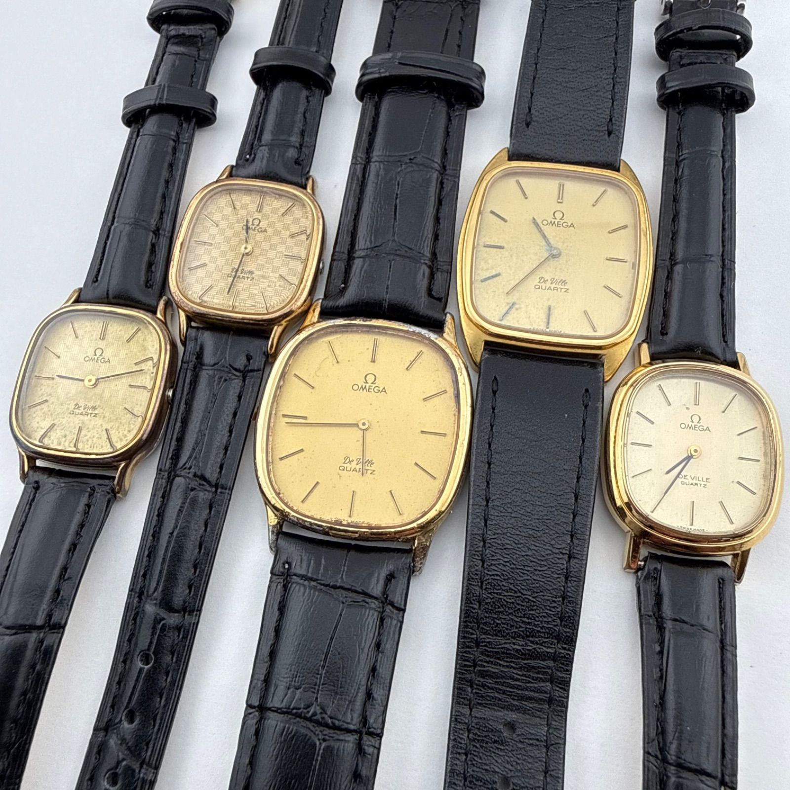 OMEGA オメガ DEVILLE デビル クオーツ　プッシュ式リューズ　メンズ　レディース　腕時計 ジャンク 不稼動　部品取り　まとめ【Y465】