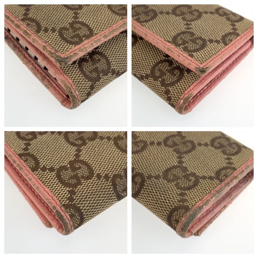 GUCCI グッチ ピンク ベージュ GGキャンバス/レザー 138093 キーケース
