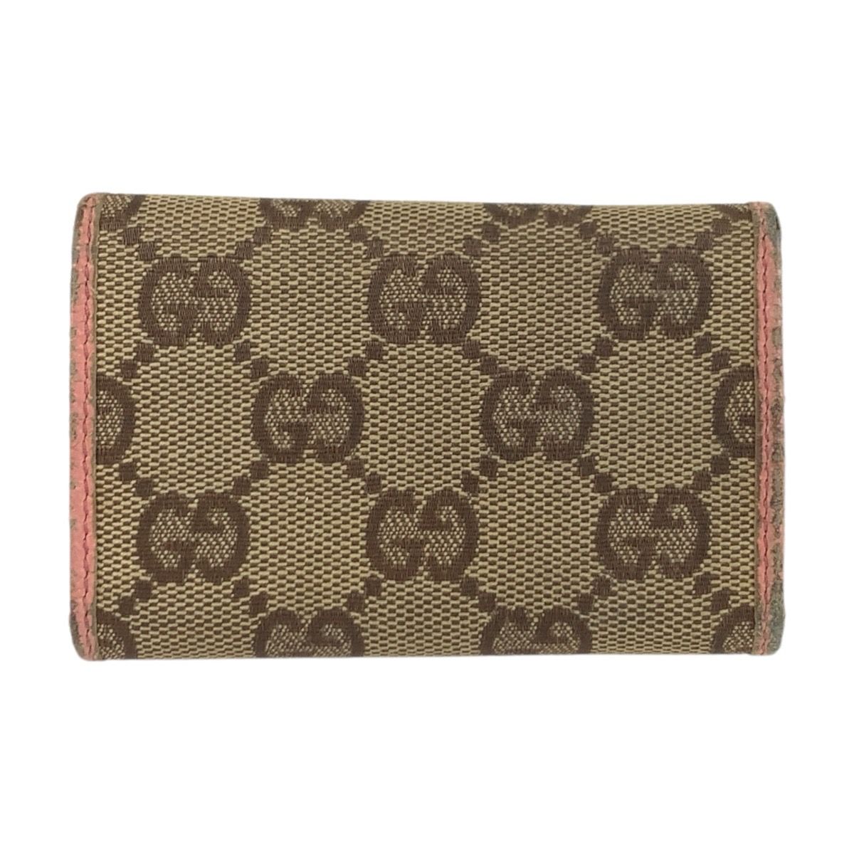 GUCCI グッチ ピンク ベージュ GGキャンバス/レザー 138093 キーケース