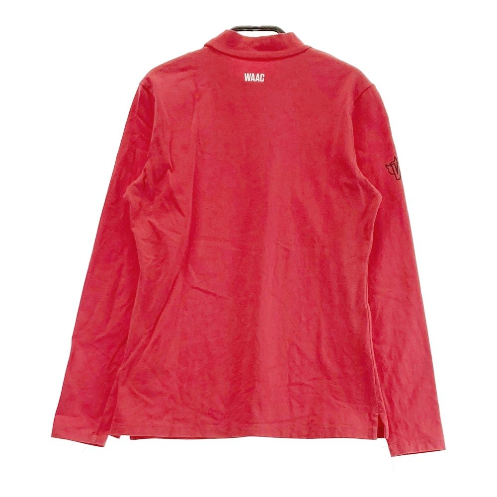 サイズ：2 WAAC ワック モックネック 長袖Tシャツ レッド系