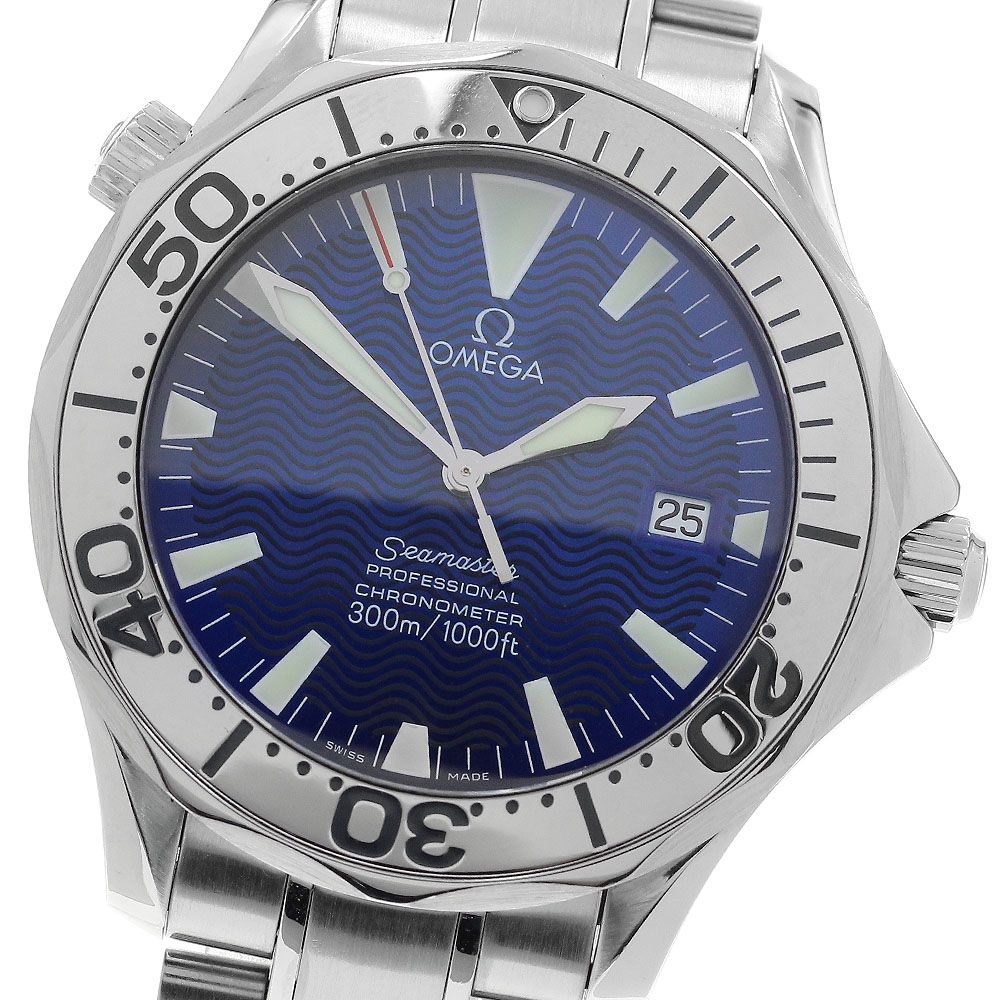 オメガ OMEGA 2255.80 シーマスター300 デイト 自動巻き メンズ 良品 保証書付き_973478 229,320円