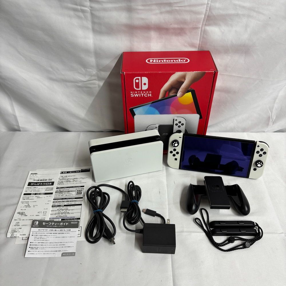 1221◆ゲーム機 SWITCH本体 HEG-001 ホワイト 任天堂 有機ELモデル 動作確認済み 25,480円