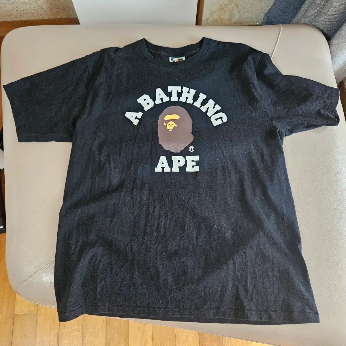 L ベイシングエイプ カレッジ Tシャツ ブラック