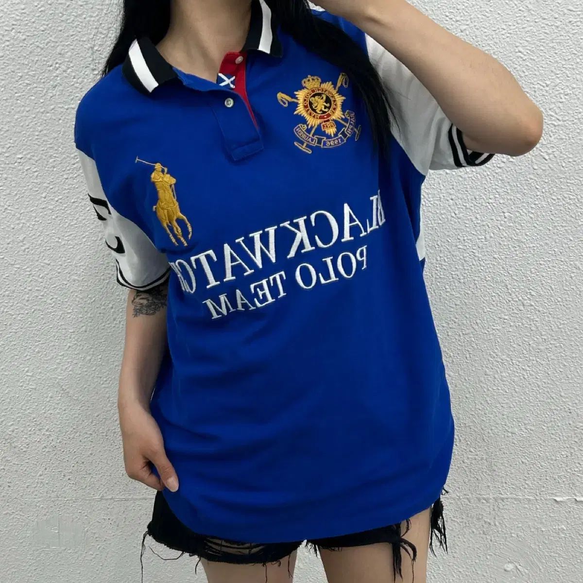 ポロ ラルフローレン チーフキー キーホルダー GOLD BIGポニー BLUE PK半袖 L