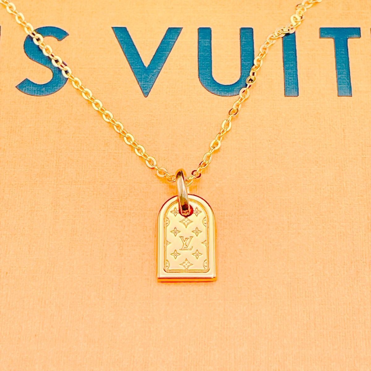 ◇ルイヴィトン◇新品仕上済 LOUIS VUITTON M63141 ナノグラム ネックレス ペンダント ゴールド 3.26g