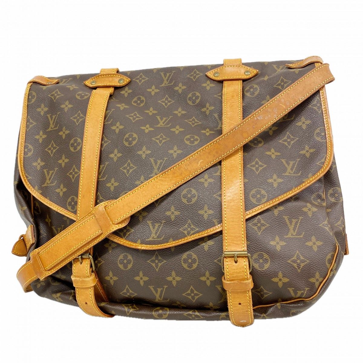 【6gd5272】ルイヴィトン ショルダーバッグ モノグラム ソミュール43 M42252 ブラウン【中古】レディース 36,257円
