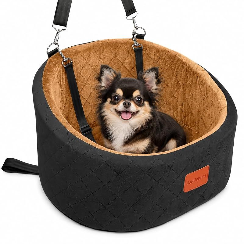 【新品】 【Lealchum 公式】犬 ドライブボックス ドライブベッド 車 中型犬 小型犬 複数匹 ふんわり高反発 助手席 後部座席 シート ドライブシート 室内ベッド兼用 飛び出し防止 洗濯機OK ベッドのようにくつろげる 快適クッション 【009M】 1
