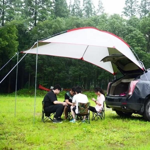 自動車テント　テント　トレーラーテント トランクタープ　簡単設営　カーサイドタープ　キャンプタープ　天幕　UVカット　PU3000mm　3～5人用