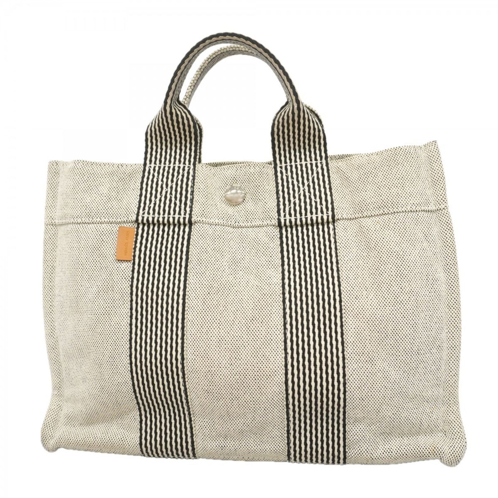 エルメス(Hermes) エルメス トートバッグ ニューフールトゥ キャンバス グレー レディース P3330065